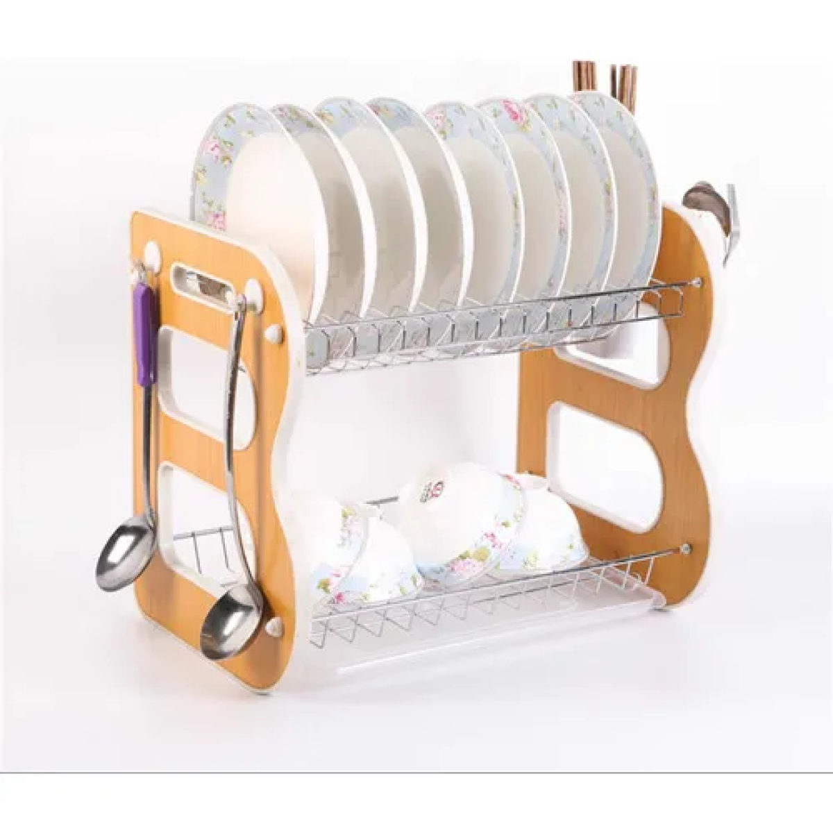 Πιατοθήκη Μεταλλική 40x25.5x34cm Διώροφη Kmt Style 5403176
