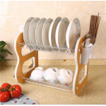 Πιατοθήκη Μεταλλική 40x25.5x34cm Διώροφη Kmt Style 5403176
