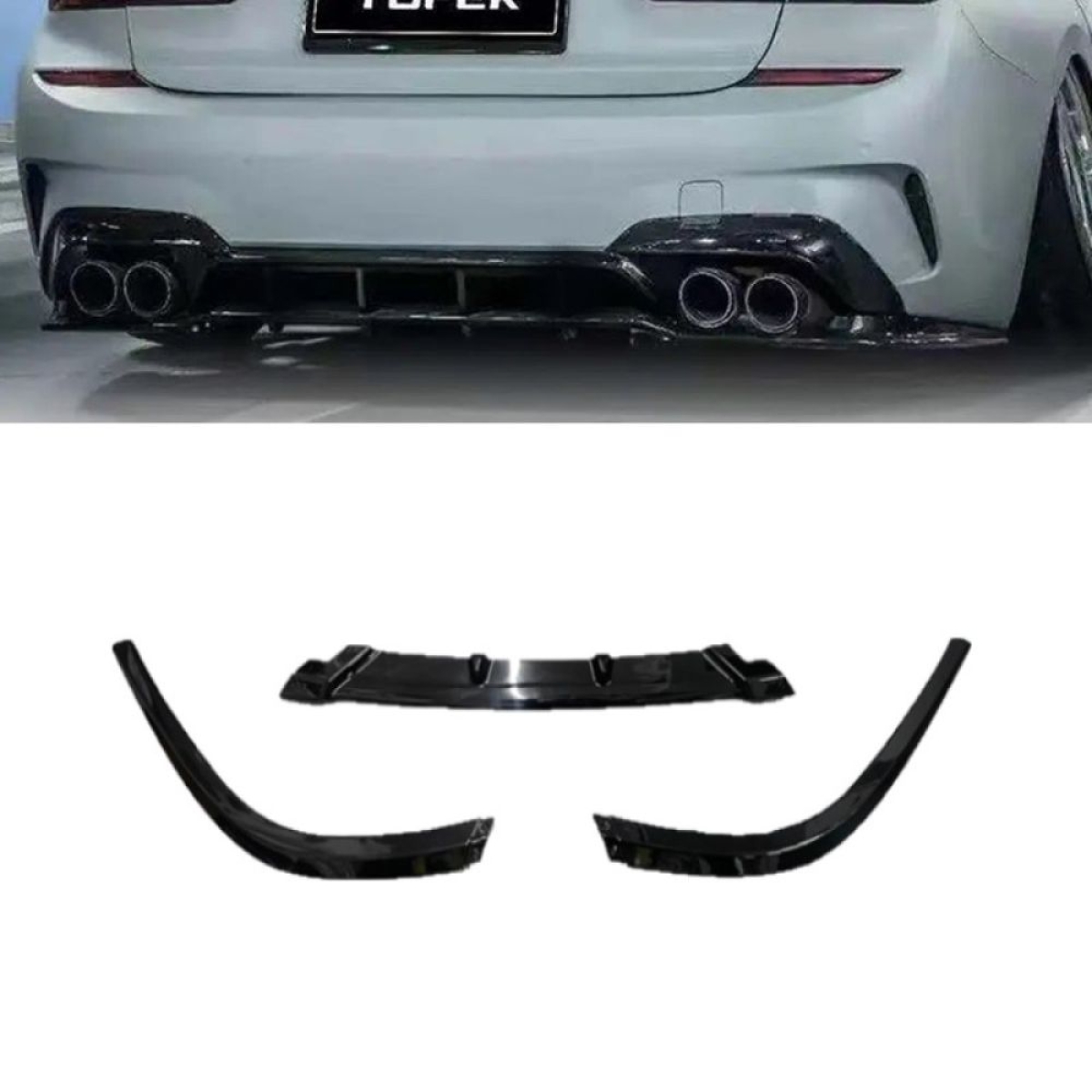 Πίσω Προφυλακτήρας Αυτοκινήτου Lip Extension Spoiler 160cm Μαύρο Γυαλιστερό