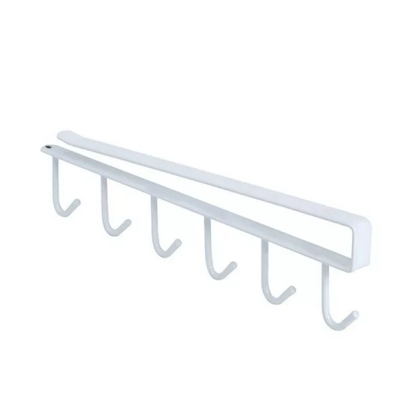 Πολυχρηστική Κρεμάστρα 6 Άγκιστρα 26cm Kmt Style 2419186 Λευκή