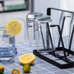 Ποτηροθήκη Μεταλλική 20x13x18cm Kmt Style 2419691 Μαύρη