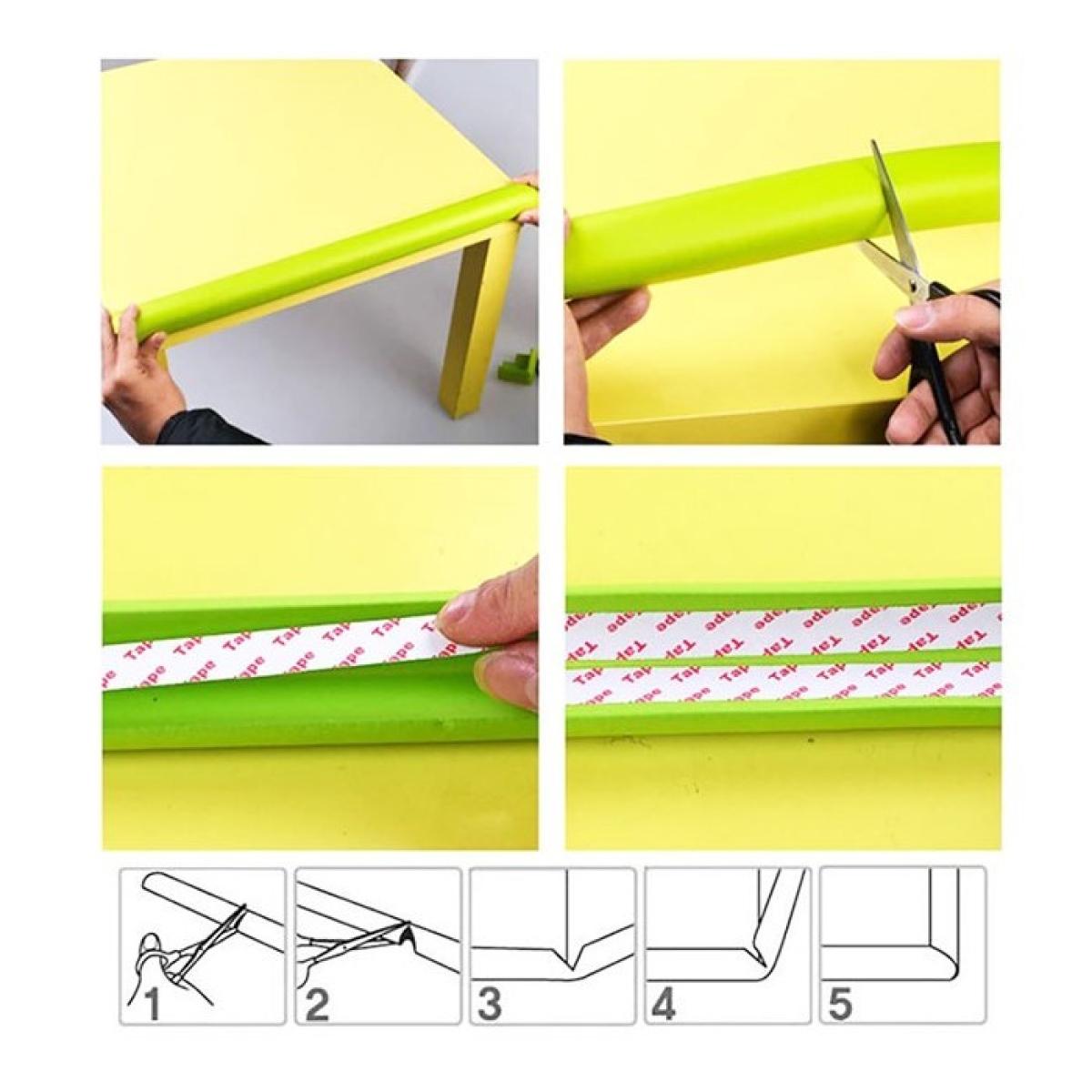 Προστατευτική Ταινία Γωνιών 2.5cm x 2m Kmt Style 5200402 Μαύρη