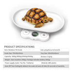 Ψηφιακή ζυγαριά κατοικιδίων – Digital Pet Scale με οθόνη LCD MM-9003 λευκή - Image 3