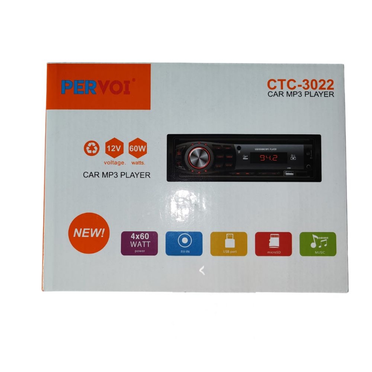 Ραδιόφωνο Αυτοκινήτου 1DIN CTC-3022 με Bluetooth, USB/SD, AUX & EQ, 4x60W & Τηλεχειριστήριο
