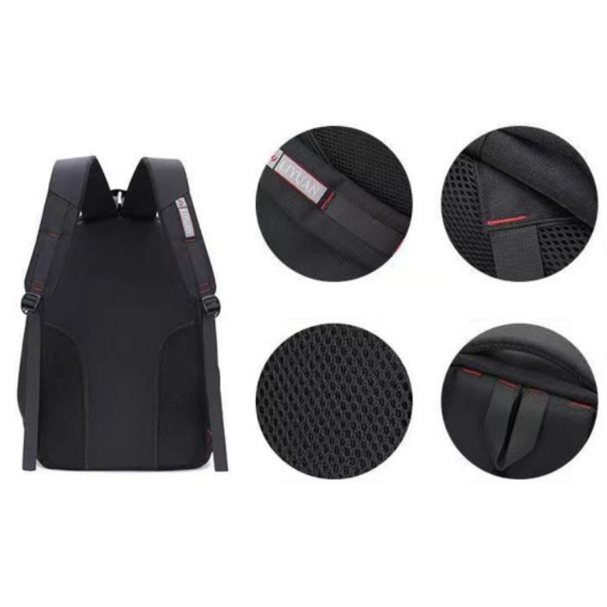 Σακίδιο Πλάτης Με Πολλαπλές Θήκες 52×33×20cm 9029 Μαύρο/Γκρι