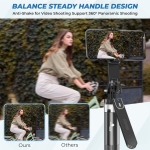 Selfie Stick με Gimbal και AI Παρακολούθηση Προσώπου Q515TK με Τρίποδο και Περιστροφή 360°
