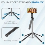 Selfie Stick με Gimbal και AI Παρακολούθηση Προσώπου Q515TK με Τρίποδο και Περιστροφή 360°