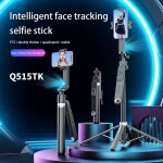 Selfie Stick με Gimbal και AI Παρακολούθηση Προσώπου Q515TK με Τρίποδο και Περιστροφή 360°