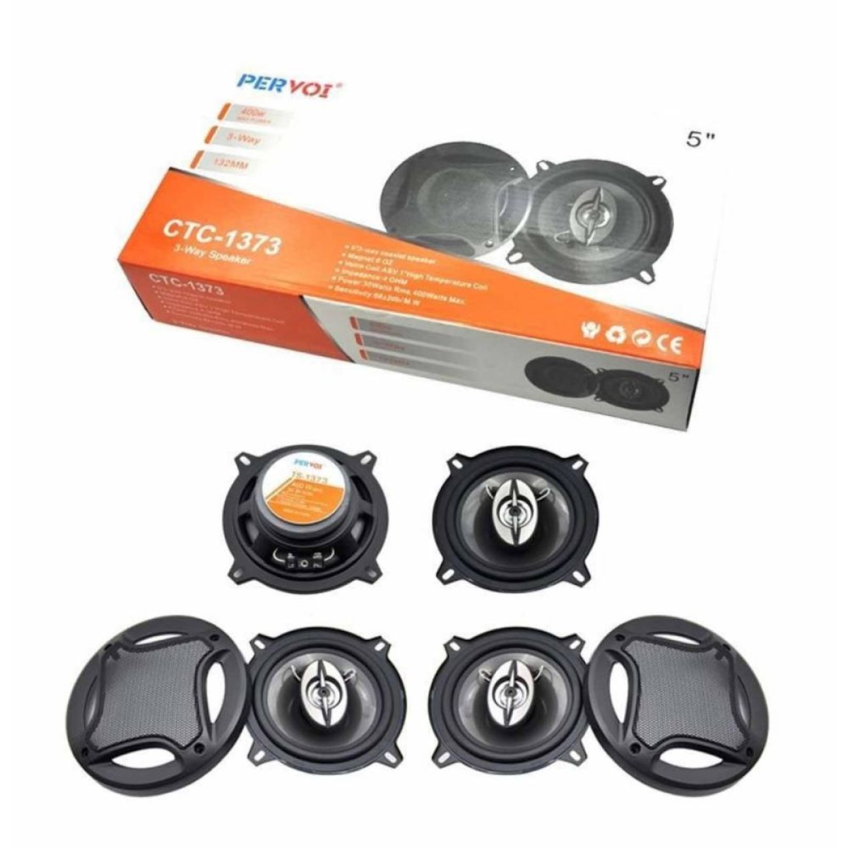 Σετ Ηχεία Αυτοκινήτου CTC-1373 5” με 30W RMS (Midrange)
