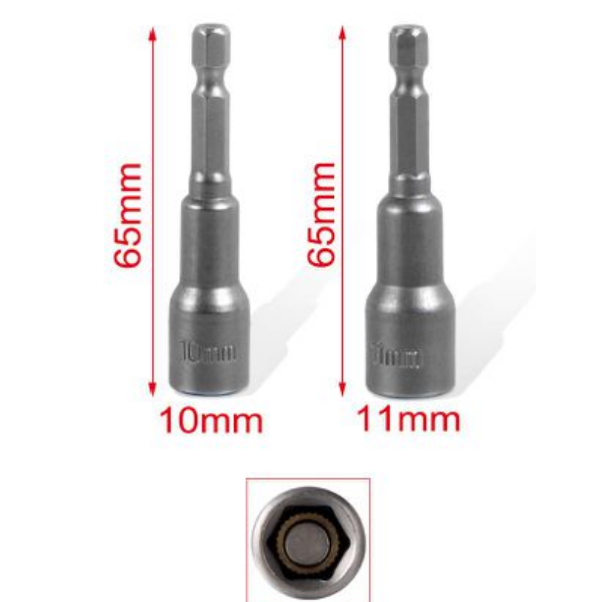 Σετ Καρυδάκια Μαγνητικά 2 Τεμαχίων 10mm & 11mm x 65mm Kmt Tools 2385695