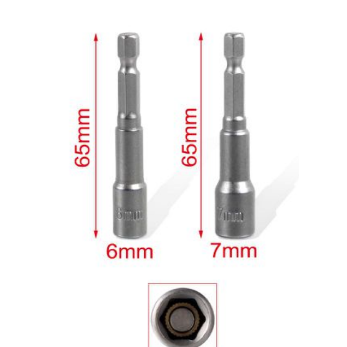 Σετ Καρυδάκια Μαγνητικά 2 Τεμαχίων 6mm & 7mm x 65mm Kmt Tools 2385693