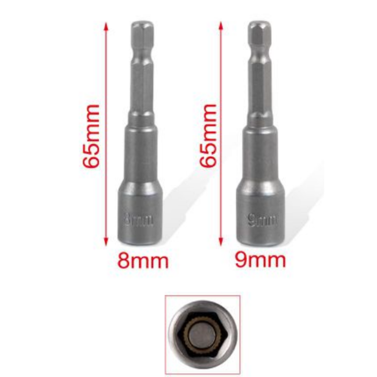 Σετ Καρυδάκια Μαγνητικά 2 Τεμαχίων 8mm & 9mm x 65mm Kmt Tools 2385694