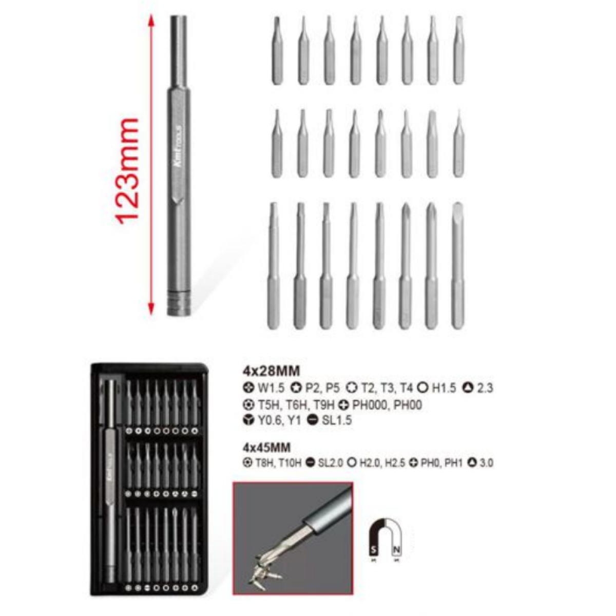 Σετ Κατσαβίδια Ακριβείας 25 Τεμαχίων Kmt Tools 2315102