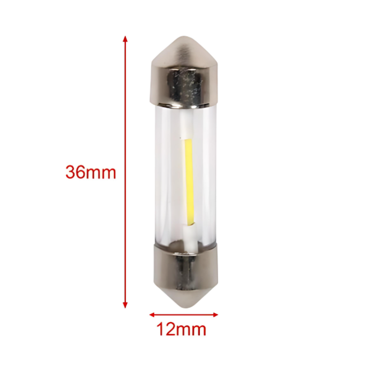 Σετ λάμπες αυτοκινήτου 2τμχ 12V 100lm 6500K 36x12mm - 2000350 - Image 2
