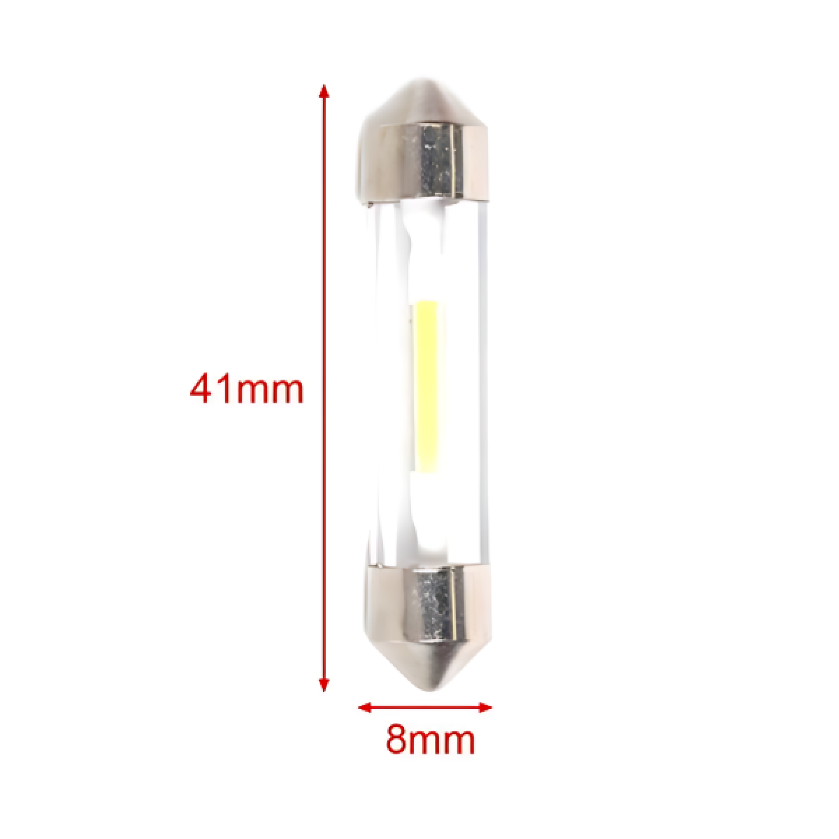 Σετ λάμπες αυτοκινήτου 2τμχ 12V 100lm 6500K 41x8mm - 2000352 - Image 2