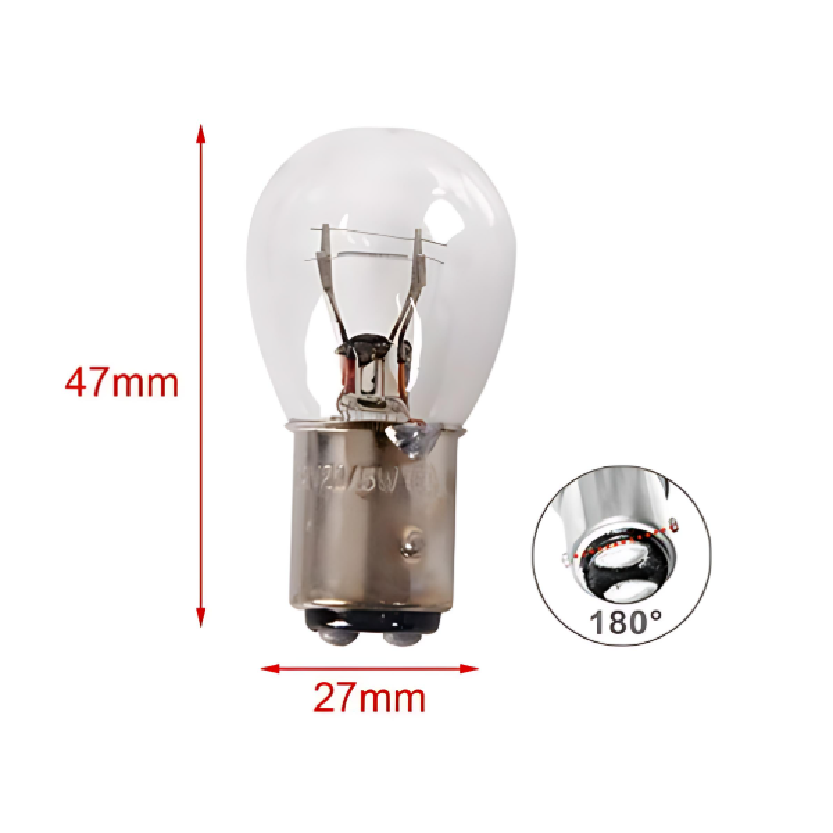 Σετ λάμπες αυτοκινήτου 2τμχ 12V 21/5W 47x27mm - 2000254 - Image 2