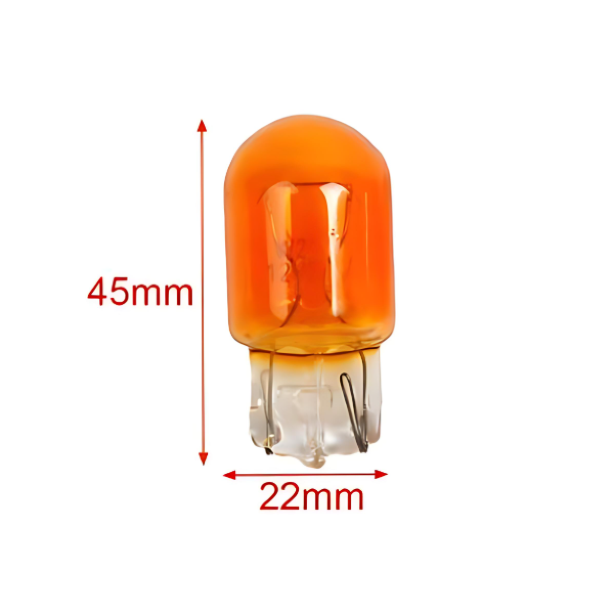 Σετ λάμπες αυτοκινήτου 2τμχ 12V 21W T20 45x22mm - 2000408 - Image 2
