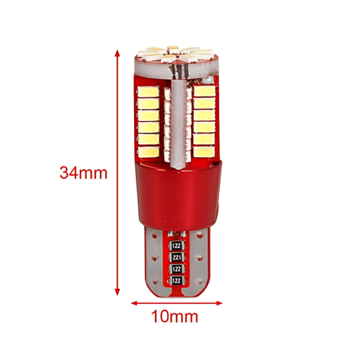 Σετ λάμπες αυτοκινήτου 2τμχ 12V 3014 57SMD 300lm T10 6500K 34x10mm - 2000314 - Image 2