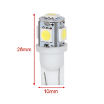 Σετ λάμπες αυτοκινήτου 2τμχ 12V 5050 5SMD 100lm T10 6500K 28x10mm - 2000278 - Image 2