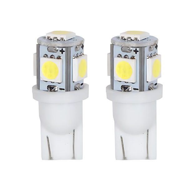 Σετ λάμπες αυτοκινήτου 2τμχ 12V 5050 5SMD 100lm T10 6500K 28x10mm - 2000278