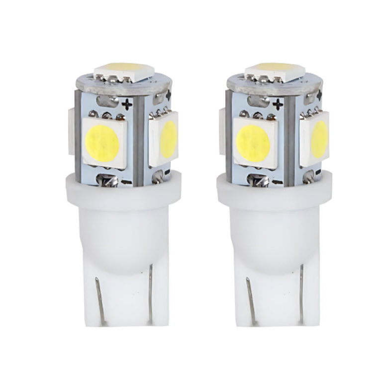 Σετ λάμπες αυτοκινήτου 2τμχ 12V 5050 5SMD 100lm T10 6500K 28x10mm - 2000278