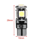Σετ λάμπες αυτοκινήτου 2τμχ 12V 5050 5SMD 100lm T10 6500K 28x10mm - 2000281 - Image 2