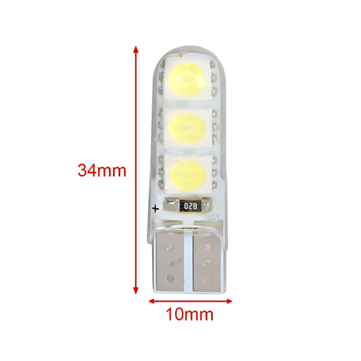 Σετ λάμπες αυτοκινήτου 2τμχ 12V 5050 6SMD 60lm T10 34x10mm - 2000425 - Image 2