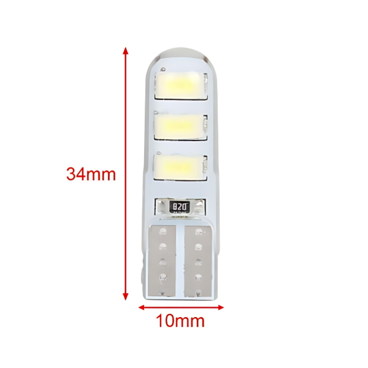 Σετ λάμπες αυτοκινήτου 2τμχ 12V 5630 6SMD 100lm T10 6500K 34x10mm - 2000328 - Image 2