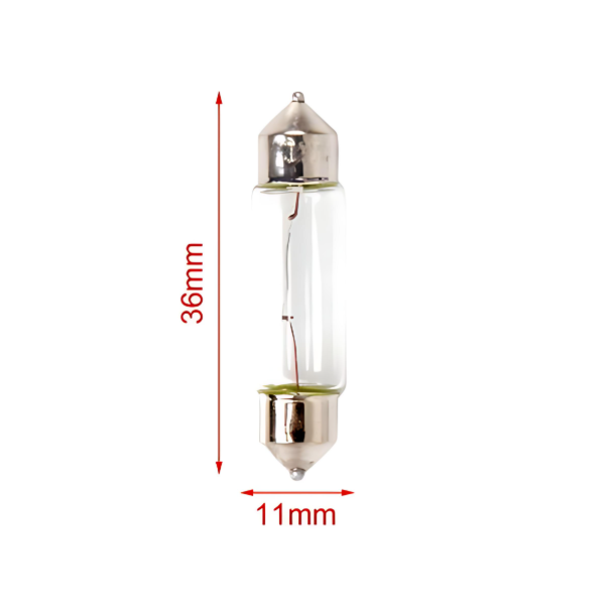 Σετ λάμπες αυτοκινήτου 2τμχ 12V 5W 36x11mm - 2000260 - Image 2