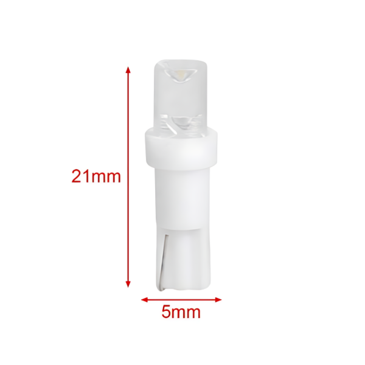 Σετ λάμπες αυτοκινήτου 2τμχ 12V F5 300lm T5 6500K 21x5mm - 2000343 - Image 2