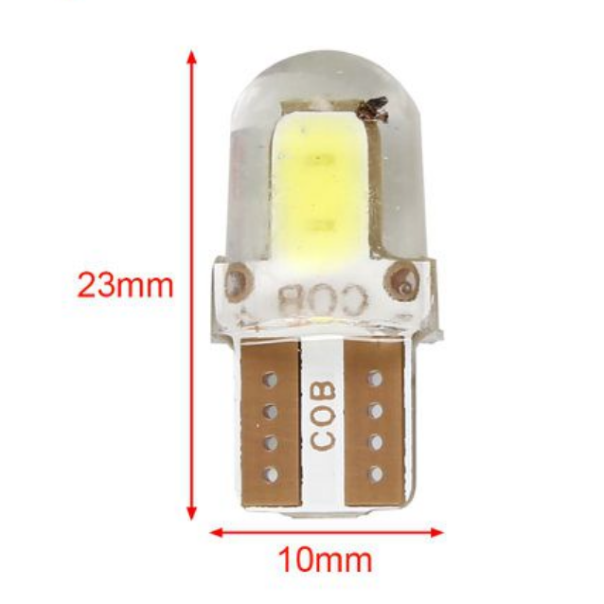 Σετ Λάμπες Αυτοκινήτου LED T10 12V 0.6W COB Λευκό Kmt Style 2000424