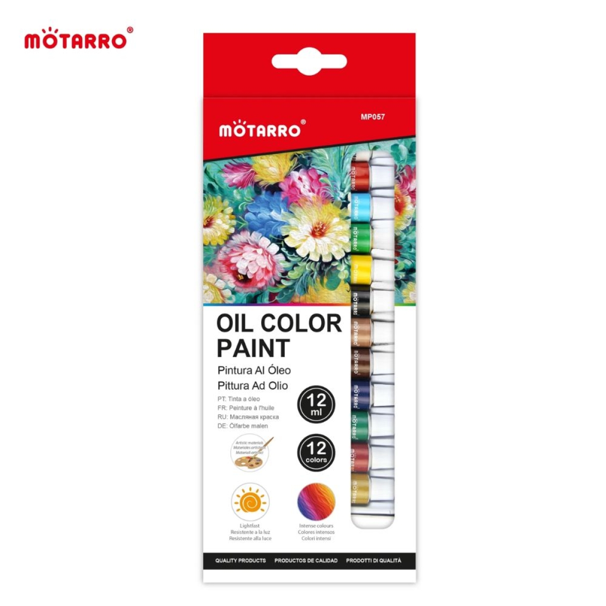 Σετ Λαδομπογιές 12ml 12 Χρωμάτων MOTARRO MP057