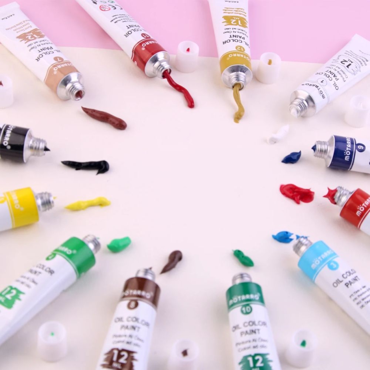 Σετ Λαδομπογιές 12ml 12 Χρωμάτων MOTARRO MP057