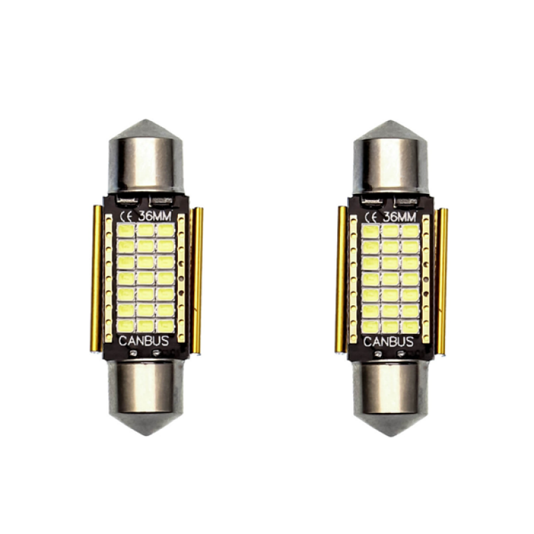 Σετ LED πλαφονιέρας C5W Canbus 36mm 12V ψυχρό λευκό 6000K 2τμχ