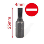 Σετ Μύτες Κατσαβιδιού 4mm Ίσιες 25mm 6τμχ Kmt Tools 2385523