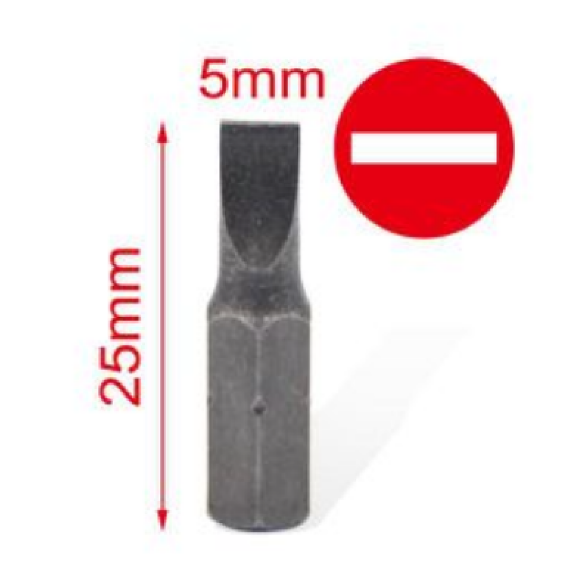 Σετ Μύτες Κατσαβιδιού 5mm Ίσιες 25mm 6τμχ Kmt Tools 2385524