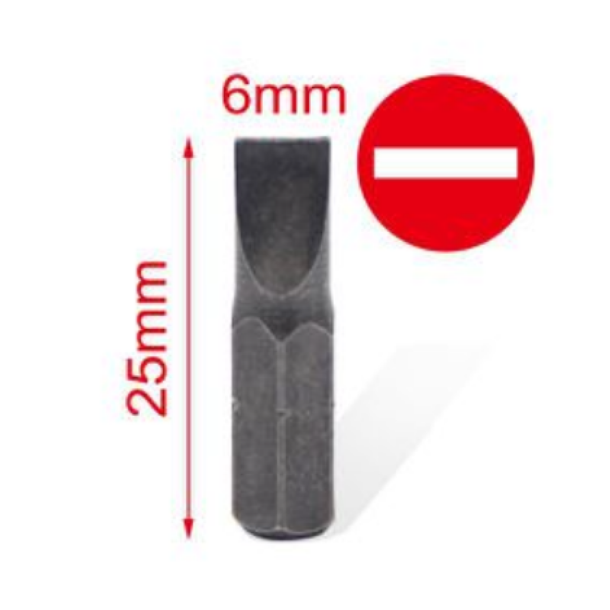 Σετ Μύτες Κατσαβιδιού 6mm Ίσιες 25mm 6τμχ Kmt Tools 2385525