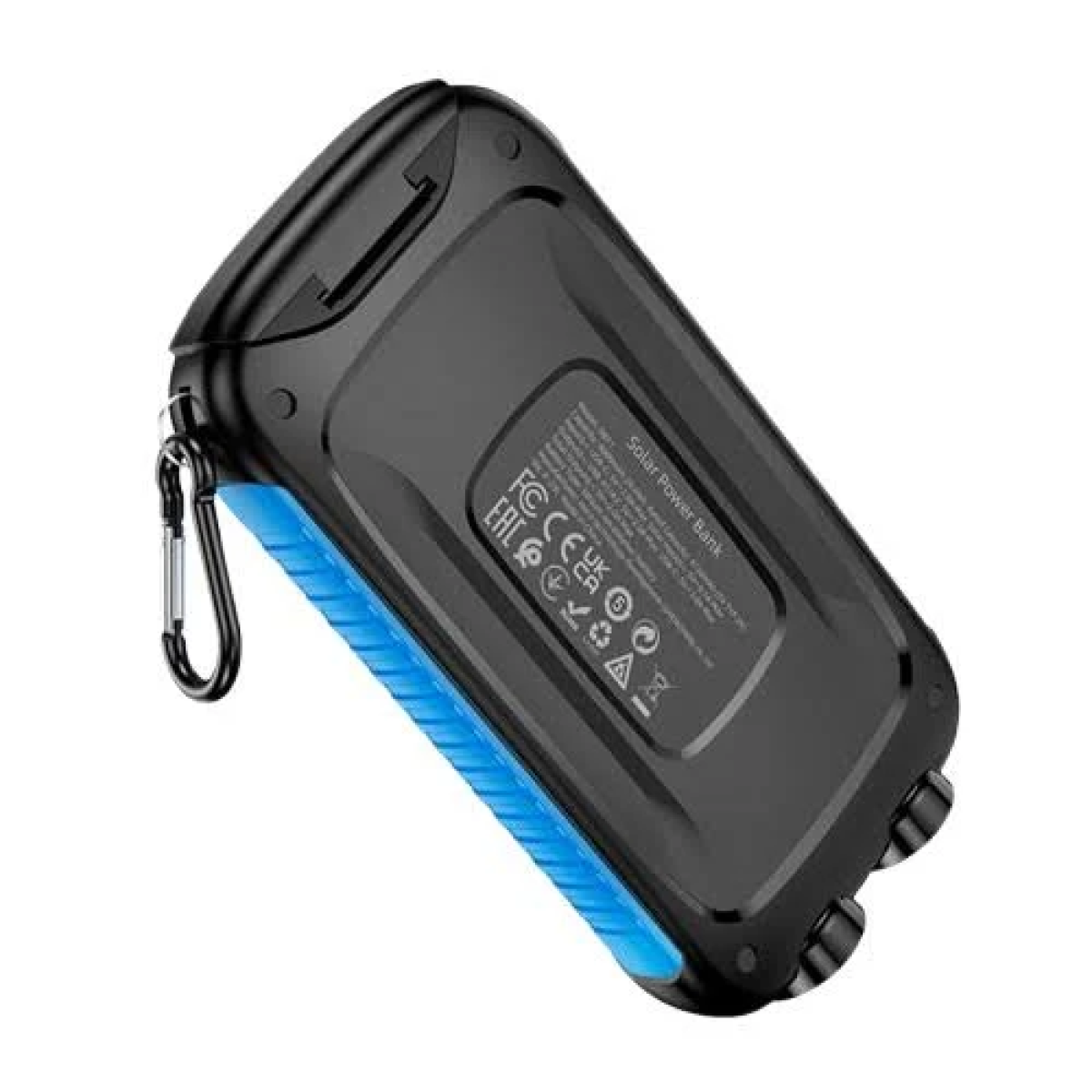 Hoco DB51 Ηλιακό Power Bank 8000mAh με Θύρες USB-A & USB-C – Μαύρο/Μπλέ