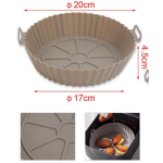 Σιλικονούχο Σκεύος Για Φριτέζα Αέρος 17–20cm Μπεζ Kmt Style 2406853