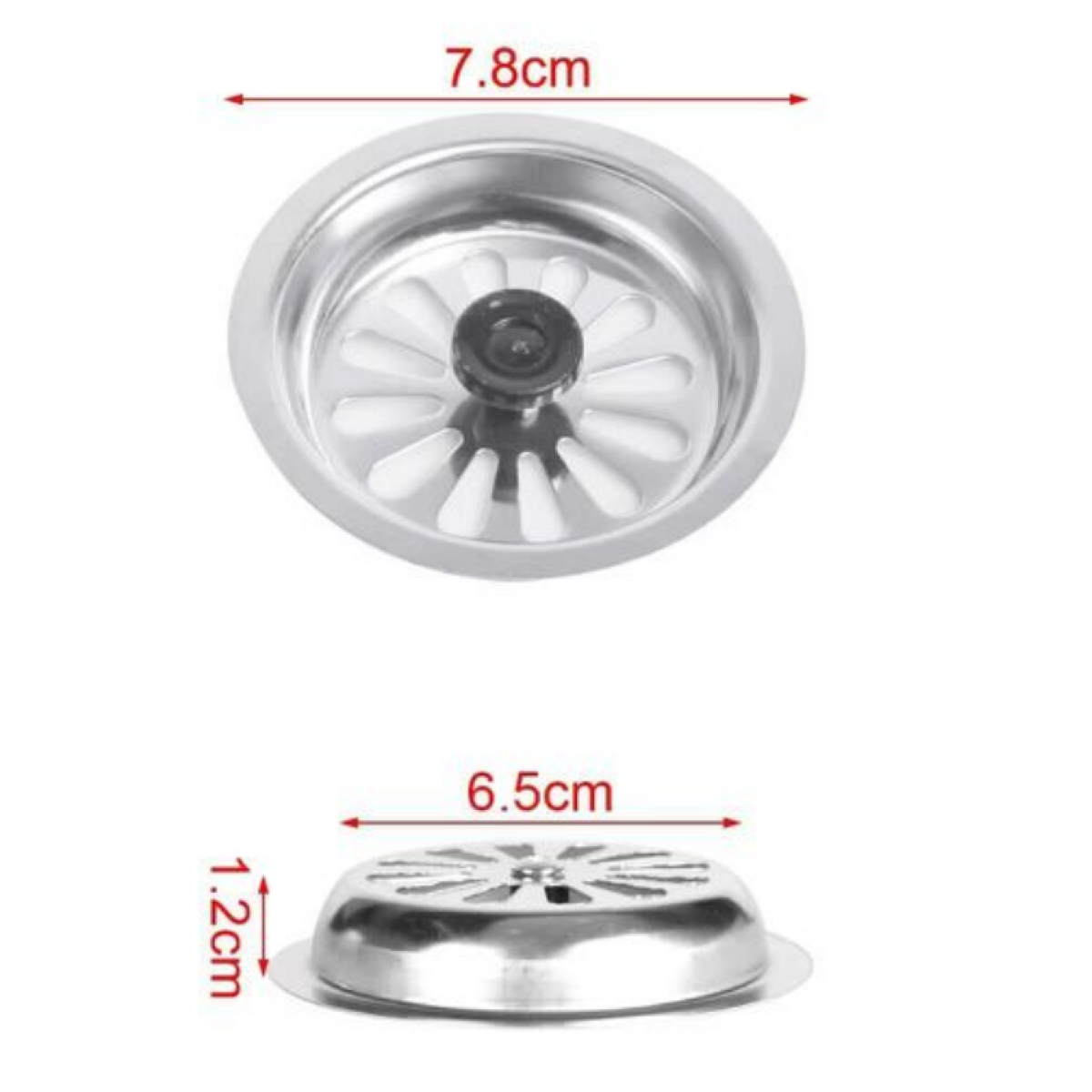 Σίτα Νεροχύτη Ινοξ 7.8cm Με Πώμα Kmt Style 5403978