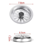 Σίτα Νεροχύτη Ινοξ 7.8cm Με Πώμα Kmt Style 5403978