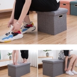 Σκαμπό & Κουτί αποθήκευσης 2 σε 1 από PVC 76x38x38cm Λευκό 2208866