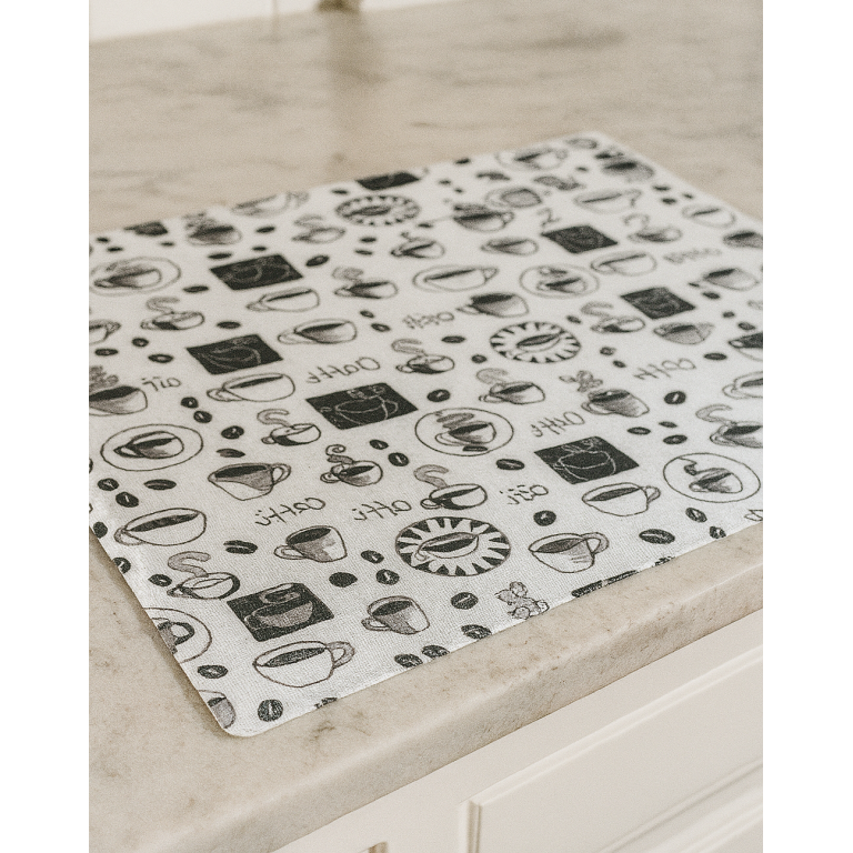 Σουπλά Κουζίνας 38x50cm Kmt Style 2419111 ασπρόμαυρο με σχέδια