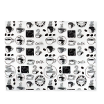 Σουπλά Κουζίνας 38x50cm Kmt Style 2419111 ασπρόμαυρο με σχέδια