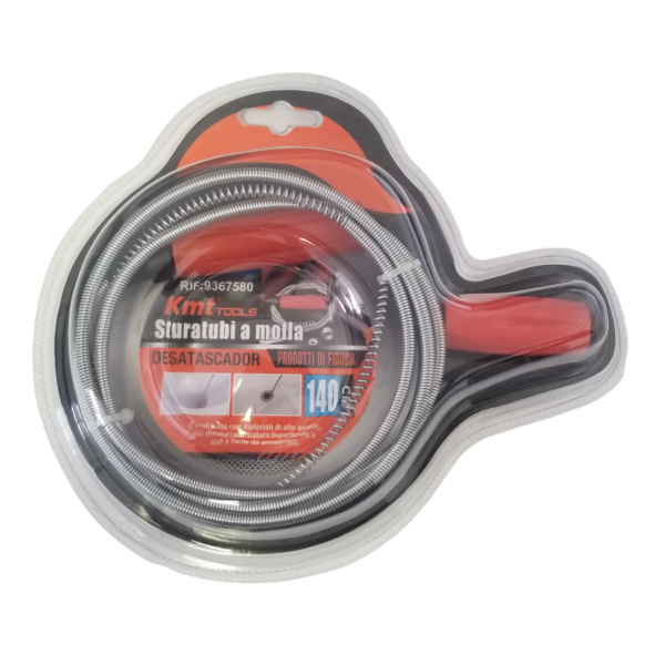 Σπιράλ Απόφραξης Σωλήνων 1.4m Με Λαβή Kmt Tools 9367580