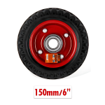 Συμπαγής ρόδα για καρότσια 150mm 6'' 9367916 μαύρο/κόκκινο - Image 2