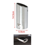 Τελικό Εξάτμισης Αυτοκινήτου 5.8x14.5cm Ασημί Kmt Style 2001105