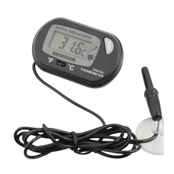 Θερμόμετρο Ενυδρείου Ψηφιακό LCD Μπαταρίας με Βεντούζα