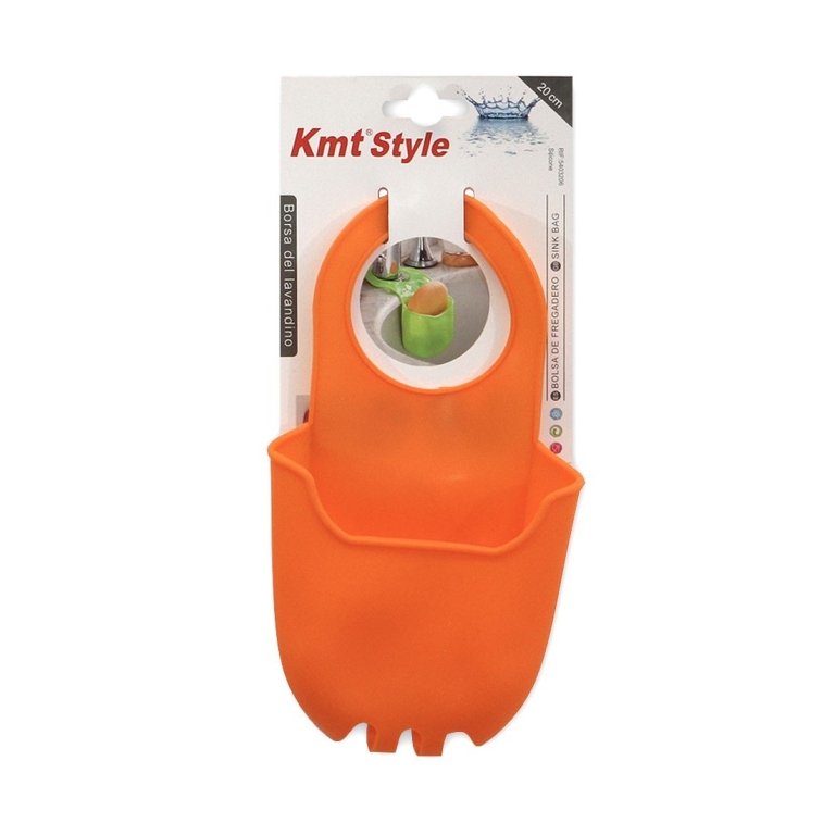 Θήκη Σφουγγαριού Νεροχύτη Σιλικόνης 20cm Kmt Style 5403206 Πορτοκαλί