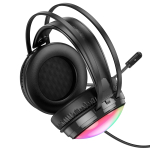 Borofone BO108 Flame Gaming Ακουστικά με LED Φωτισμό, Μικρόφωνο & USB/3.5mm – 50mm Drivers - Μαύρα